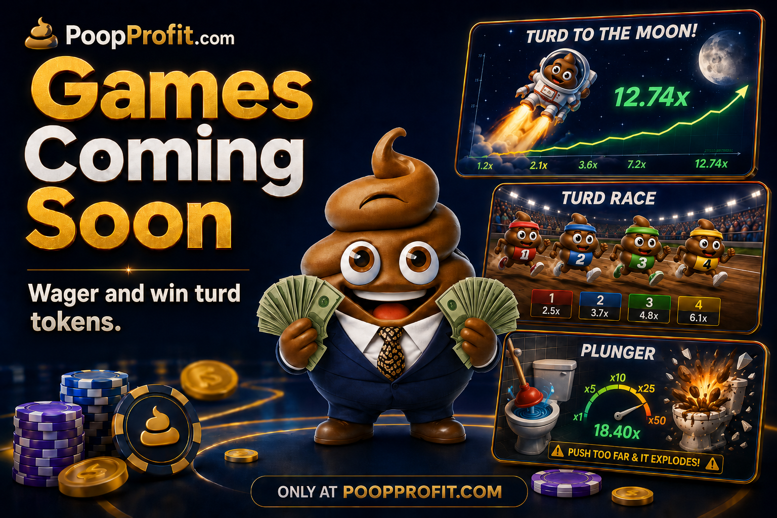 Poop Profit games coming soon
